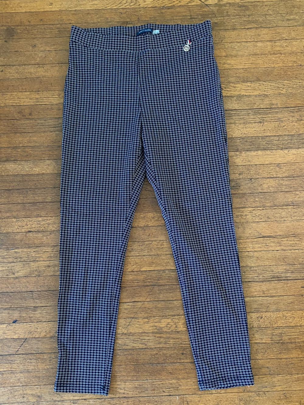 Tommy Hilfiger Women’s Black and White Patterned Work Trousers
